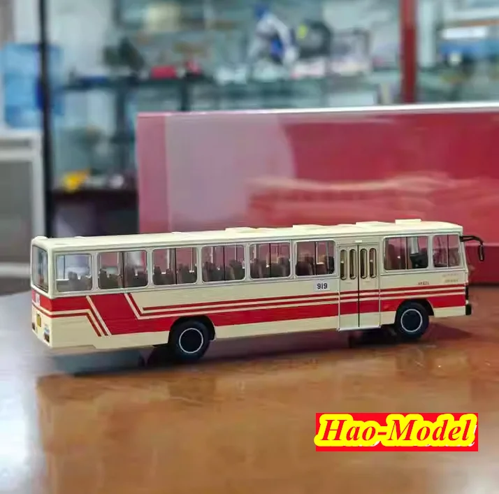 Juguete de aleación fundido a presión para niños, modelo de autobús DD6111CT Pekín 1/64, regalos de cumpleaños para niños, exhibición de colección de Hobby, amarillo, 919