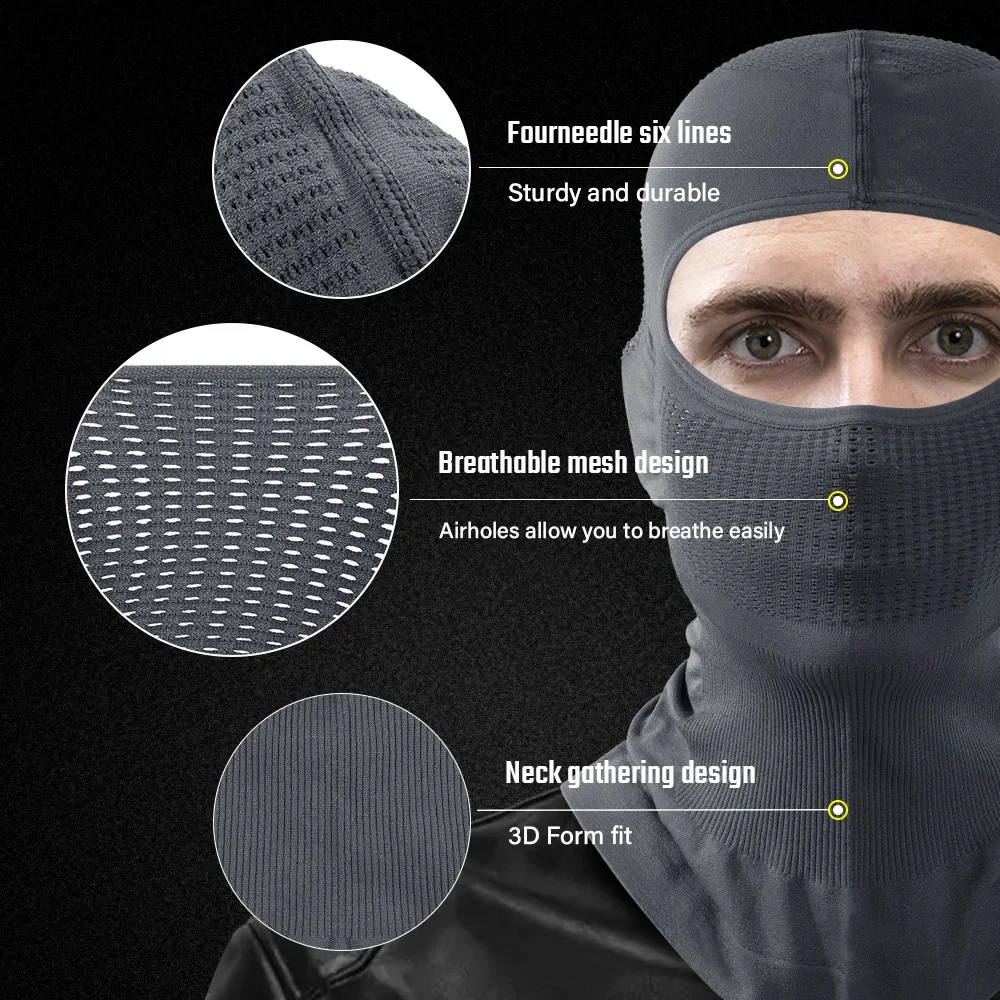 Imagem -04 - Balaclava Chapéu Máscara Facial Completa Respirável Proteção Solar Capa Elástica para Esportes Caminhadas Acampamento Esqui ao ar Livre Lenço de Cabeça Masculino