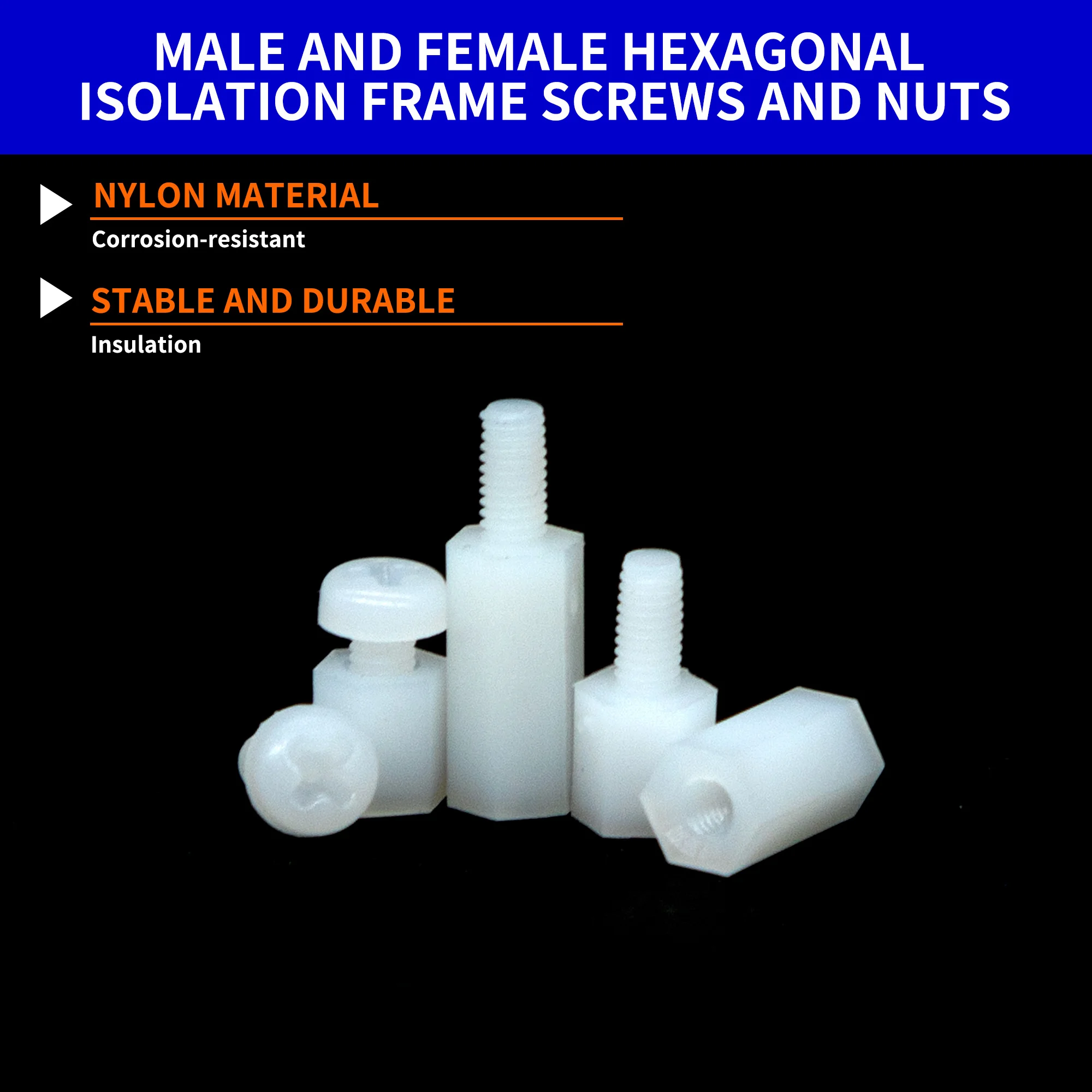 250 ชิ้น/กล่อง M3 พลาสติกสีขาวไนลอนฉนวน Hex Standoff หกเหลี่ยมเสา Spacer คอลัมน์สกรู Nut ขนาดผสมชุด Assortment ชุด