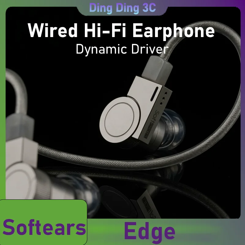 

Softears Edge In Ear Wired Hifi Dynamic Driver Earphone Titanium Alloy Cavity High Fidelity Sound Quality For Audiophile