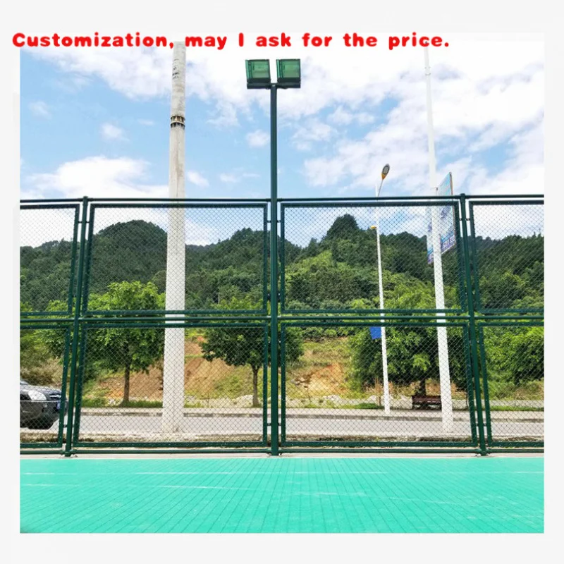 

на заказ. Легко собранная оцинкованная цепная ограждение с покрытием из ПВХ, 60 мм, теннис, баскетбол, другие спортивные площадки, стадион, фен