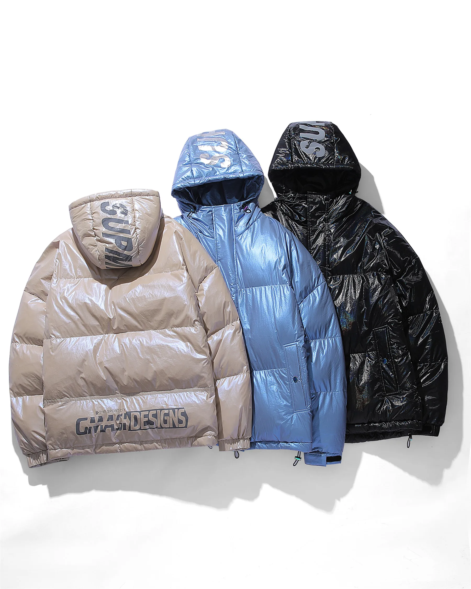 

Men's down Jaet 2025 New Original Trendy Brand Outdoor Sports Coat Winter Glossy Print Men's down Jaet Polyester Fiber