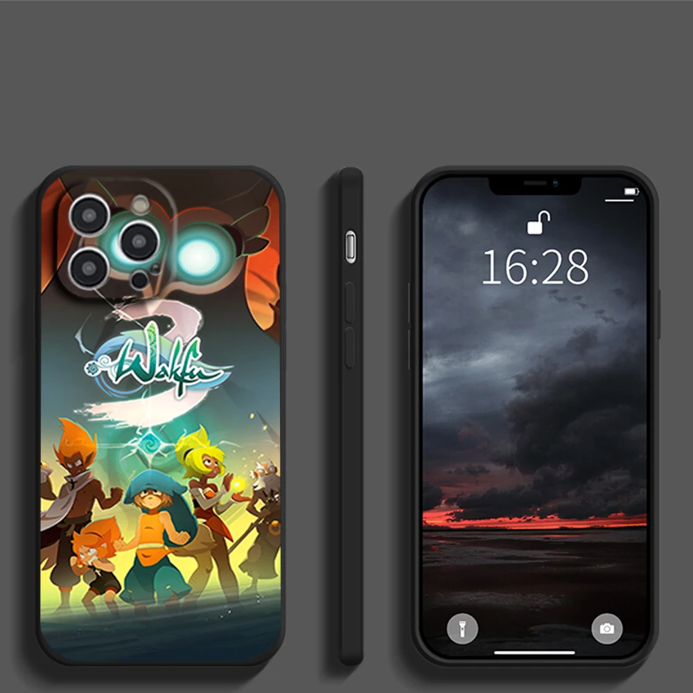 Game W-Wakfu Phone Case For iPhone 16 11 12 13 14 15 Pro Max Plus Black Soft Shell