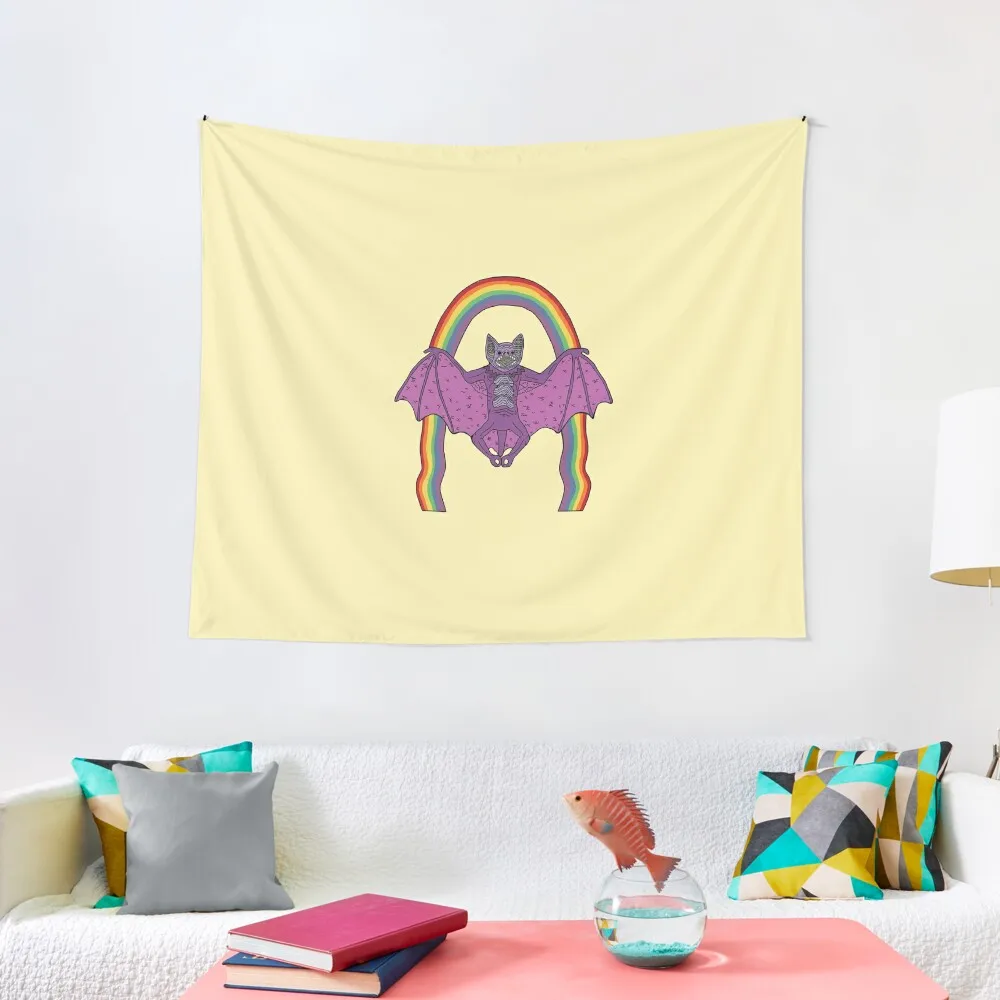 

Thee Oh Sees Help Bat Tapestry Decoration Room Wall Hangings Decoration Things To The Room Tapestry