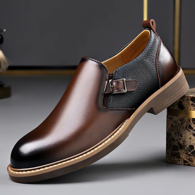 

High Quality Business Dress Shoes Men British Soft-soled Loafers Men Fashion Casual Cow Leather Shoes for Men Zapatos De Hombre