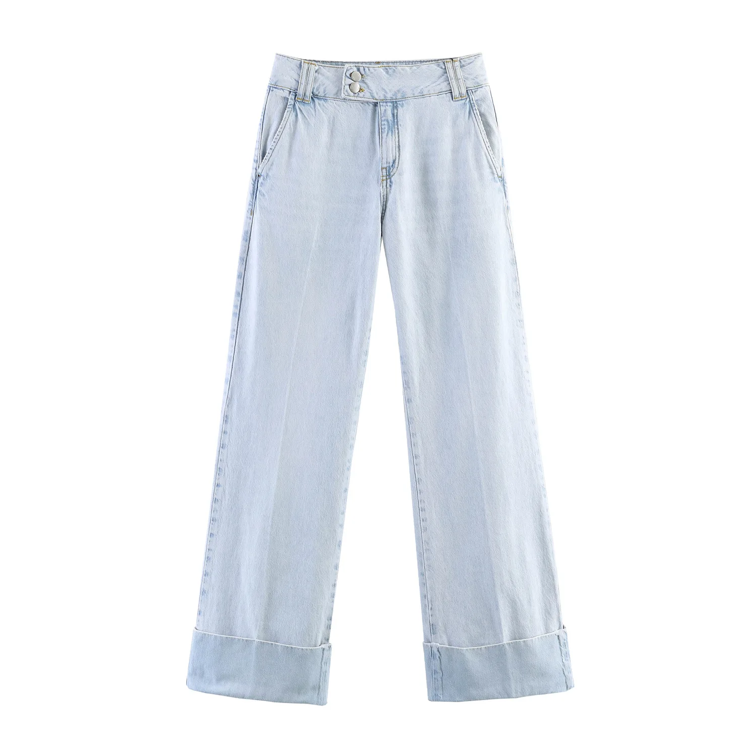 Spring New Women's Fashion Casual Straight Low-rise Jeans