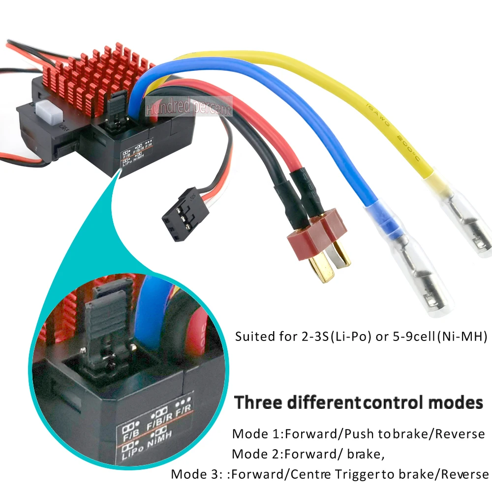 1pcs Original 6860 60A Brushed Electronic Speed Controller ESC For 1:10 RC Car Waterproof Remote control toy car