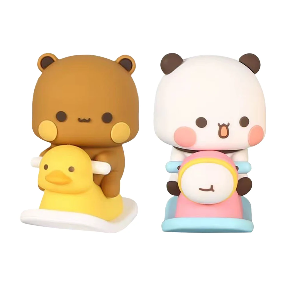 Bonito Brinquedo Urso de Ação Kawaii, Arte Brinquedo Urso, Bubu Dudu Panda Figura, Decoração Adorável Doce Colecionável, 6,5 cm