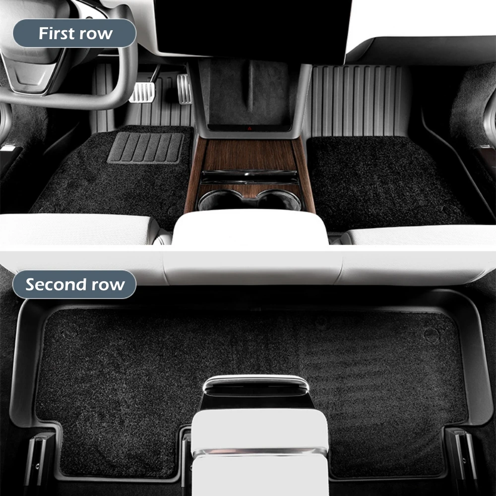 Für Tesla Model S Plaid 3D-Material Kofferraumauskleidung Allwetter-Autoteppiche Rutschfeste Kofferraummatte Bodenteppiche Maßanfertigung 2021-2024 – Detail 6