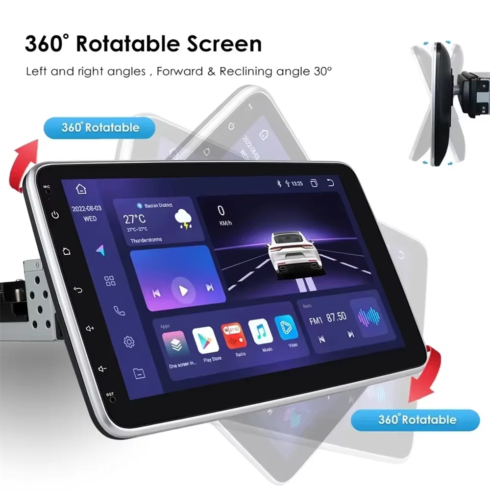 10,1-Zoll-Universal-CarPlay-Android-Auto-Radio für VW Volkswagen Fiat Renault Nissan Hyundai 4G Auto-Multimedia-Autoradio 1 Din