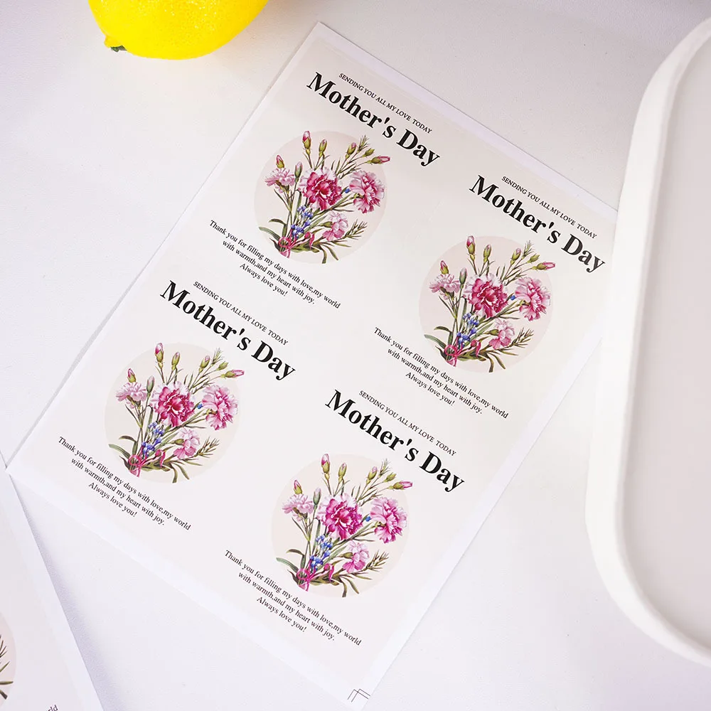 

40 шт./10 листов, прямоугольные наклейки ко Дню матери, подарочные этикетки ко Дню матери, наклейки-этикетки ко Дню матери для конвертов, открыток, вечеринок