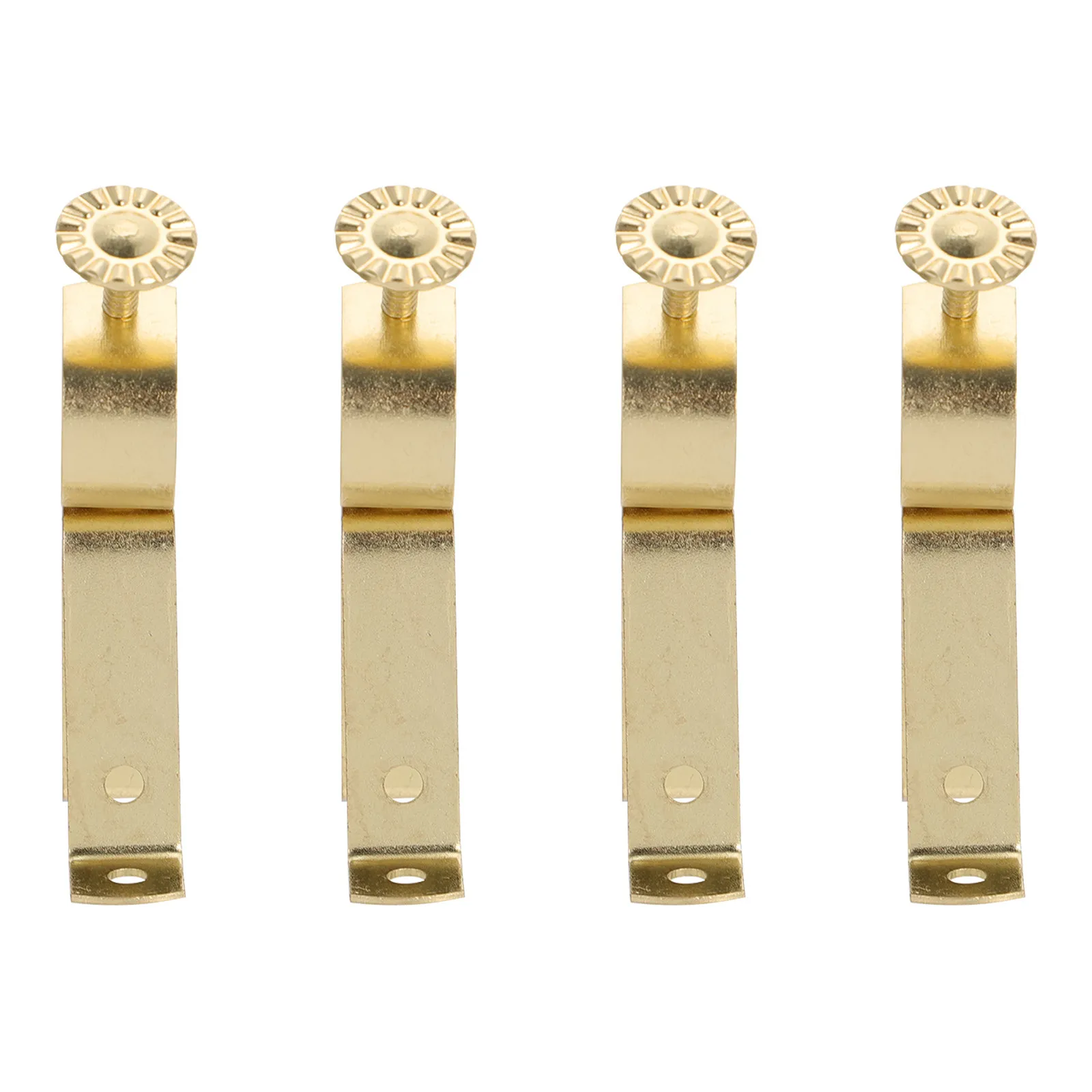 4Pcs Curtain Rod Accessories Retro Steel Sturdy Adjustable Telescopic Brackets Easy Install Home Office Window Dressing Hardware
