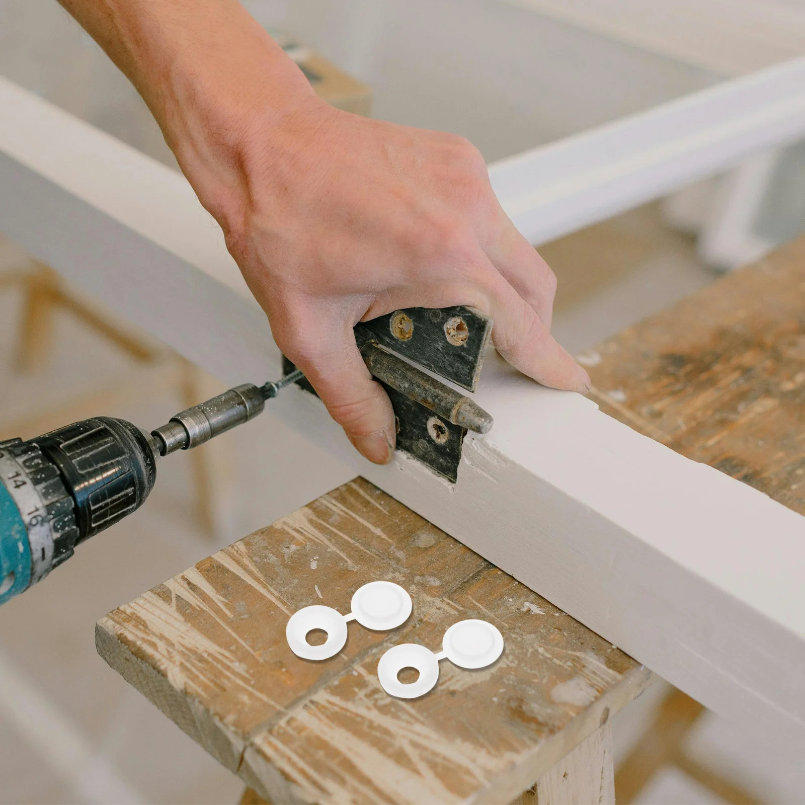 

250Pcs Hinged Plastic Screw Caps Cross Head Screw Covers Decorative Protective for Home Maintenance