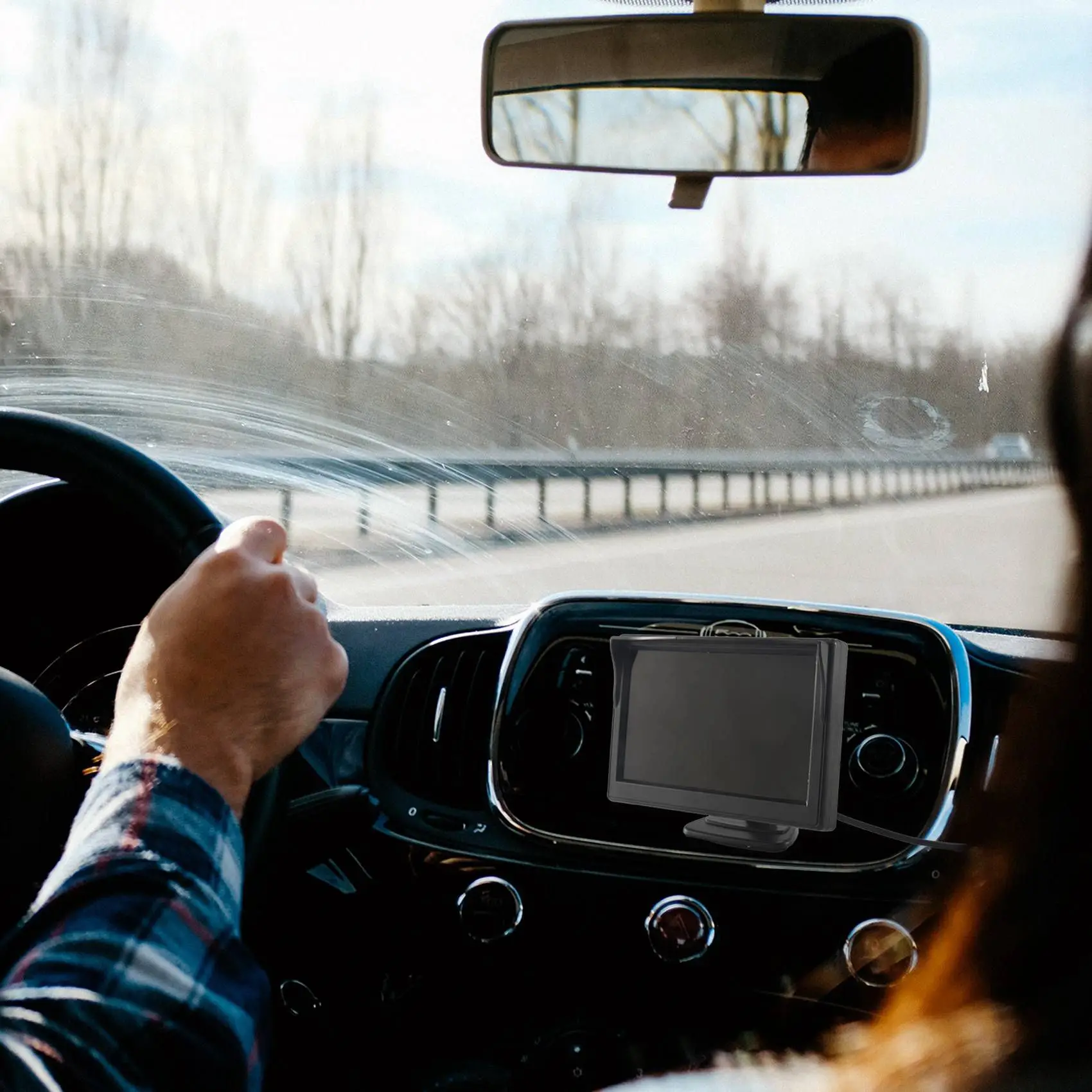 

5-дюймовый 800X480 TFT ЖК-монитор HD с двойным монтажным кронштейном для автомобильной резервной камеры/заднего вида/DVD/медиаплеера