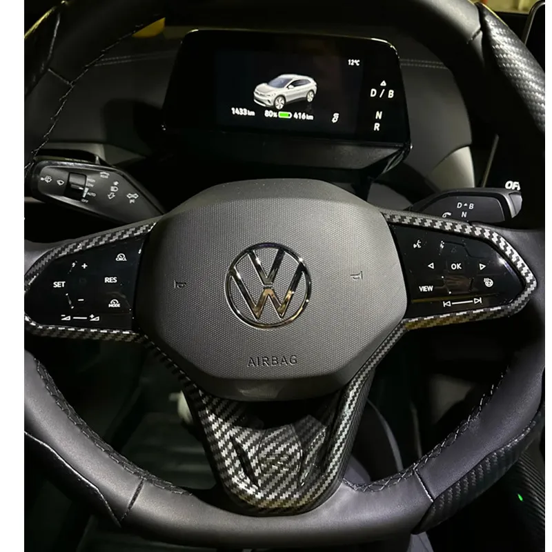 Suitable For Volkswagen VW ID 4 3 6 ID4 ID3 ID6 Crozz 2021 2022 Steering Wheel Cover Trim Interior Accessories Frame Decoration