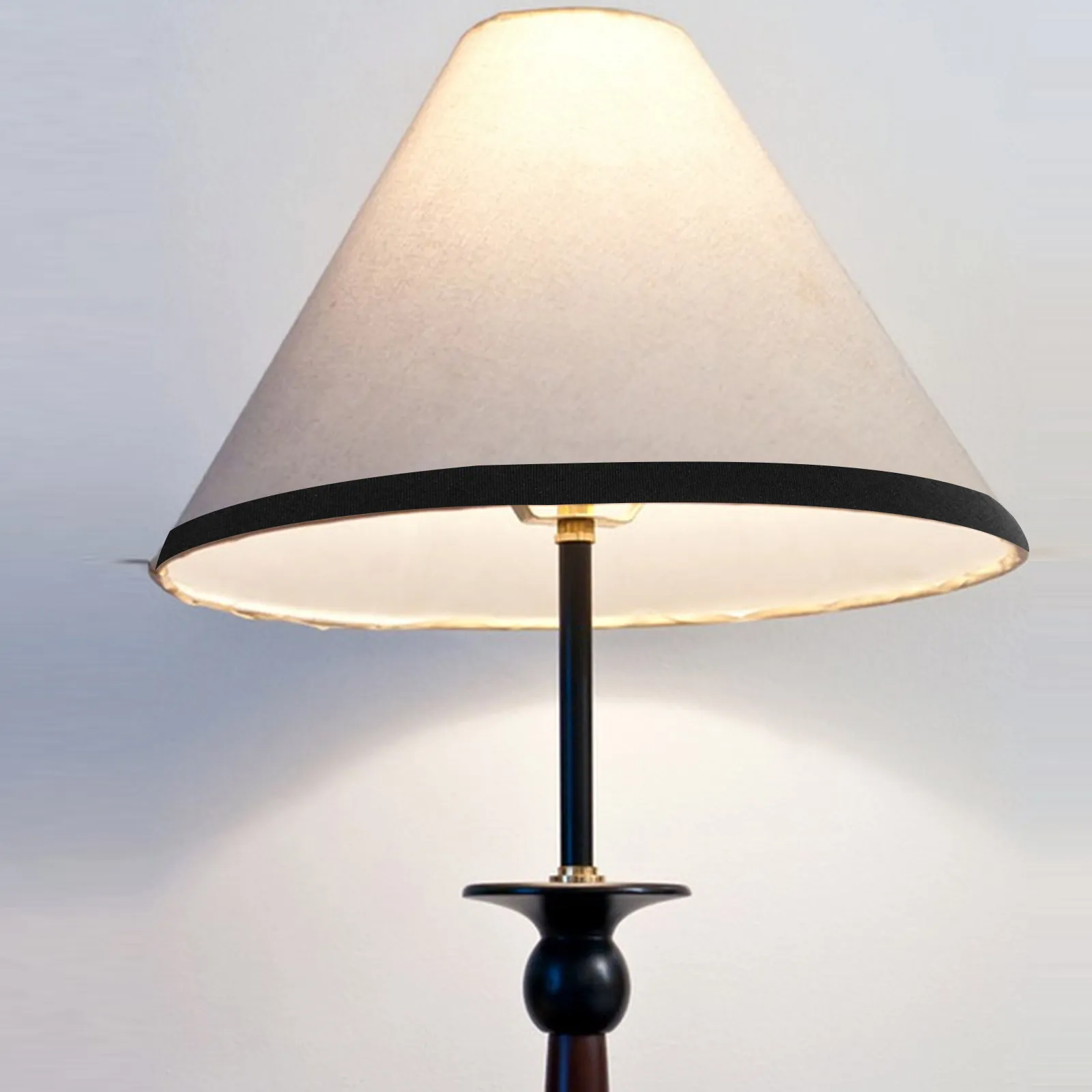 Easy Install Self Adhesive Lamp Shade Edging Strip Fabric Tape for Round Drum Lampshades Edge Protection Polished Finish Table