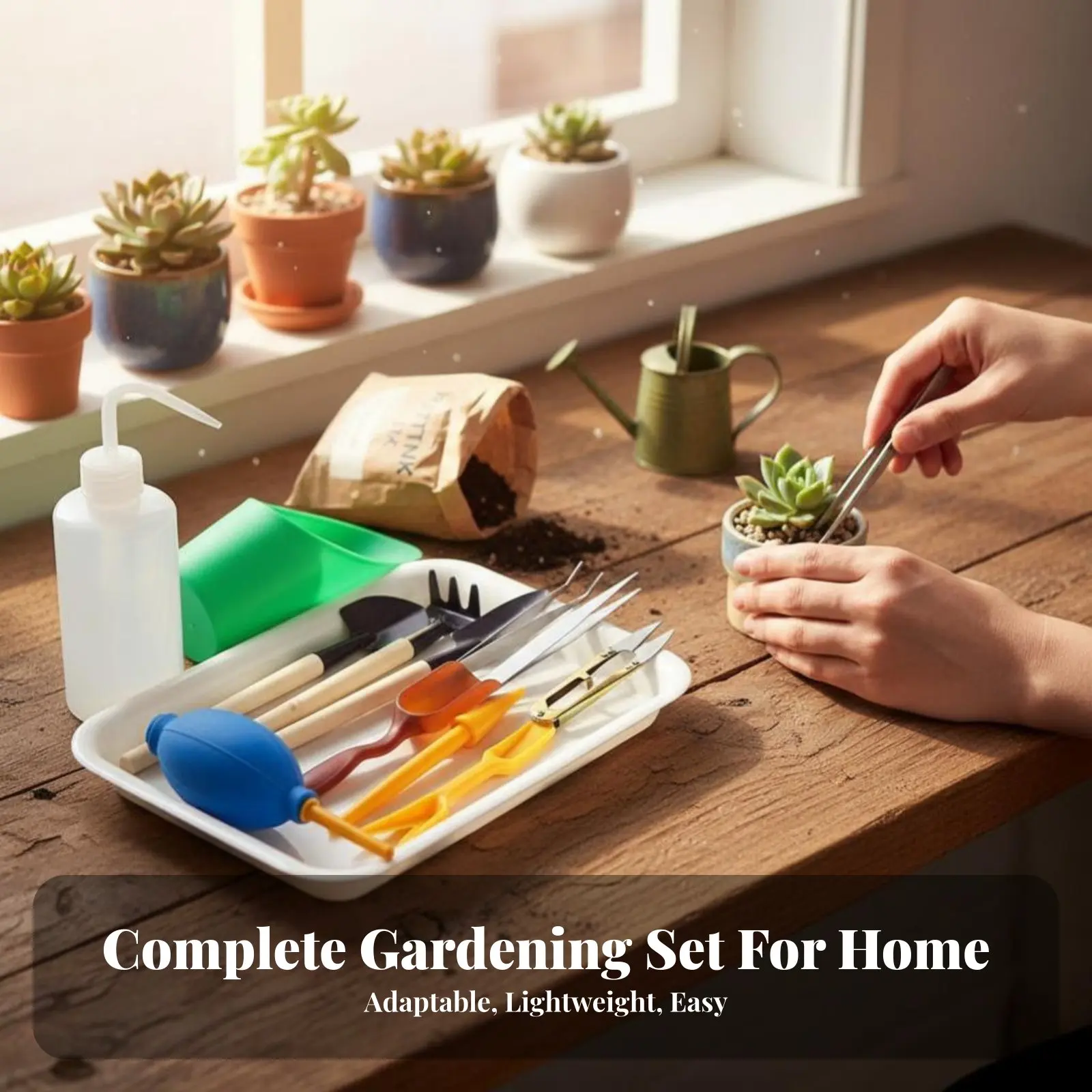 

Мини-инструменты для садоводства: пинцет, ножницы, инструмент для удаления ростков, лопатка для почвы, лейка для суккулентов и мини-ландшафтов DIY