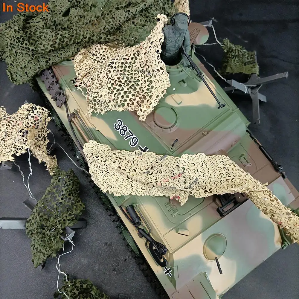 ONS Voorraad Heng Lange 1/16 Camouflage Netto voor RC Militaire Tank M1A2 T34 Panther M26 T90 T72 Leger Speelgoed 3899A Pershing Vehichle