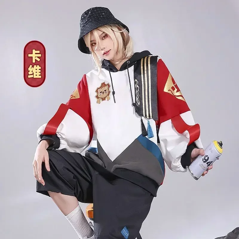 Game Anime  Cosplay Kaveh Alhaitham Spring Autumn Daily Leisure Clothes Polyester Long Sleeve Hoodie Coat Costume