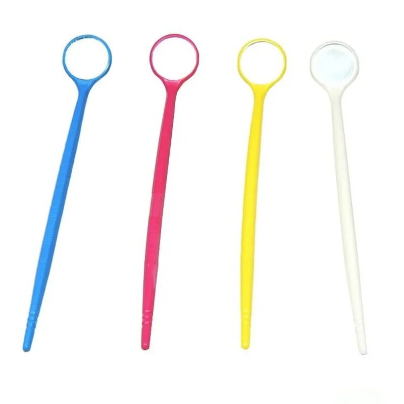 10Pcs Plastic Dental Mirror Disposable Dentist Mirror Dental Mouth Mirror Dentistry Dentist Tools Teeth Whitening