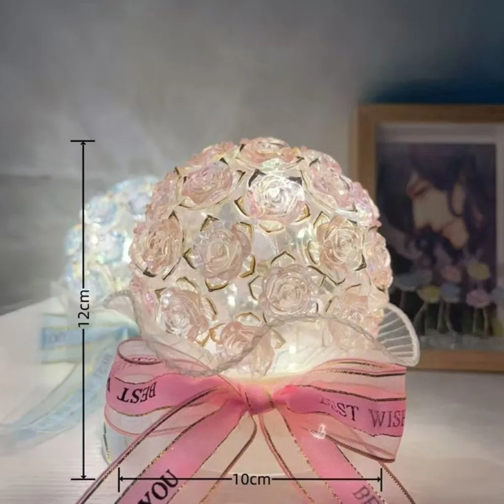 Romantische handgemachte Blume DIY Nachtlichter DIY Lampen Blumenstrauß Blumenstrauß Licht handgemachte Schlafzimmer Dekoration Licht