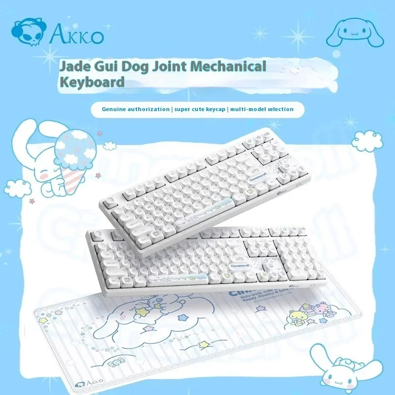 

Akko 3087 Mechanical Keyboard Moa Wired Keyboard Custom Hot Swap Cartoon Customization Gaming Keyboard For Girl Office Computer