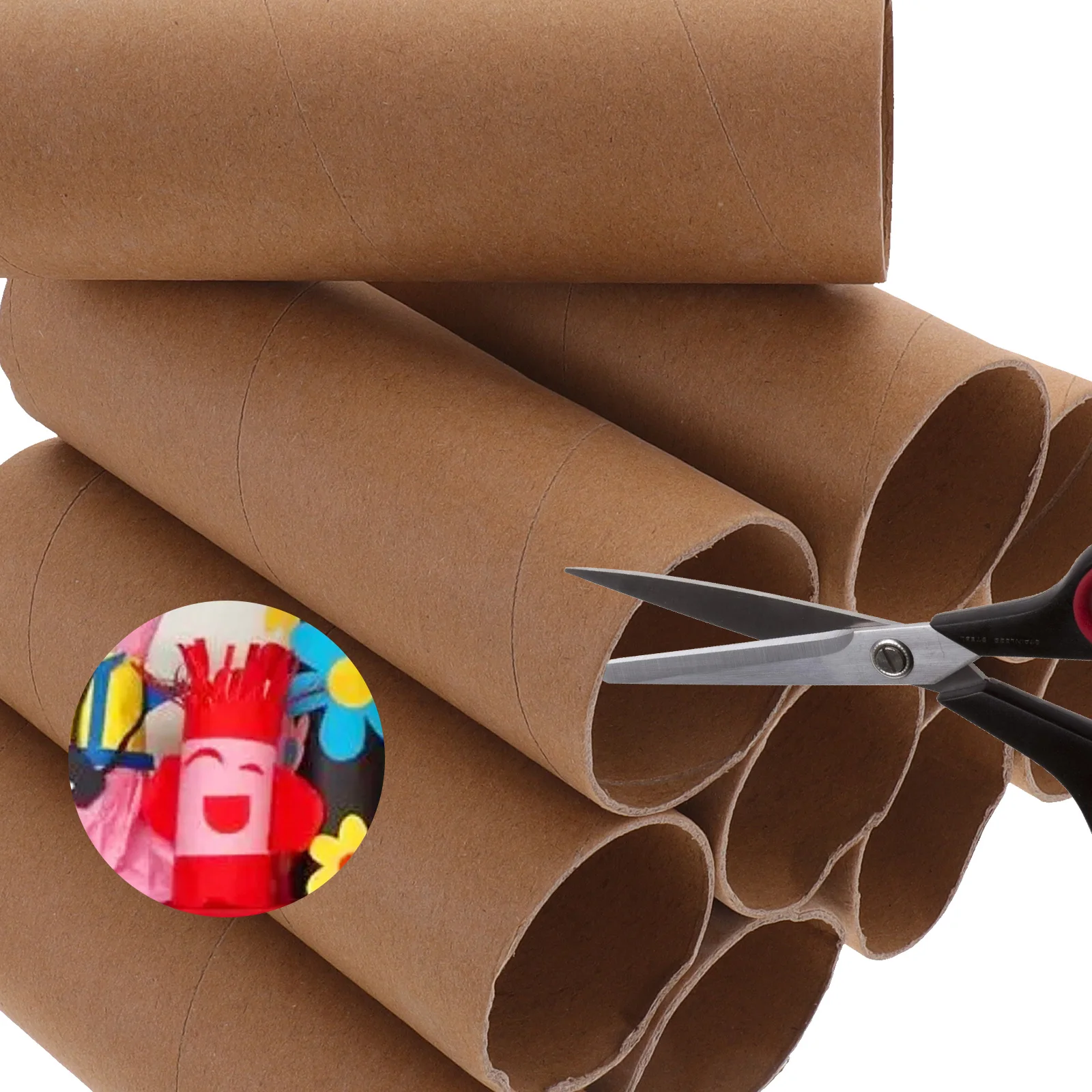 

12 Pcs Cardboard Tube Craft Paper Brown Tubes Materials Small Towel Crafts Child