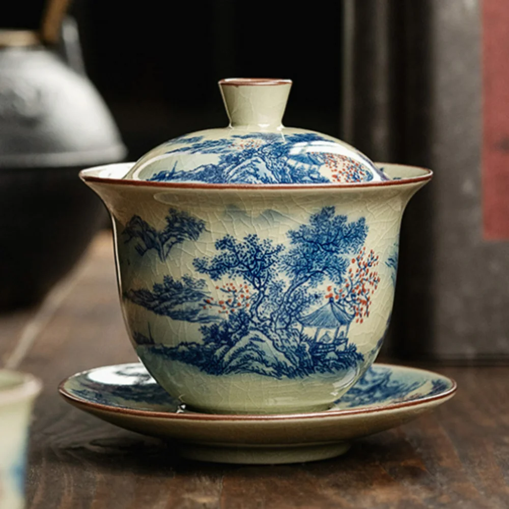 

Sheep Fat Jade Porcelain Tea Set High End Personal Master Cup Dragon and Phoenix Pairs Cup White Porcelain Tea Set