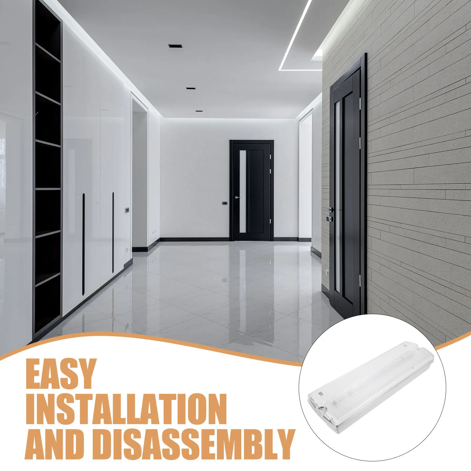 

Emergency Light Led Exit Indicator Plastic Safety Lamp For Public Places Wall Mount Fire Rated Exit Sign Lighting