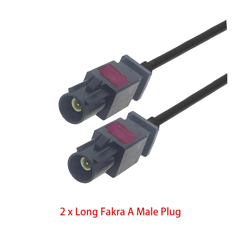 RG174 Cable Long Fakra A/B/C/D/E/F/G/H/I/K/M/Z Male to Male Adapter Car GPS Navigation Antenna Extension Cord RF Coax Pigtail