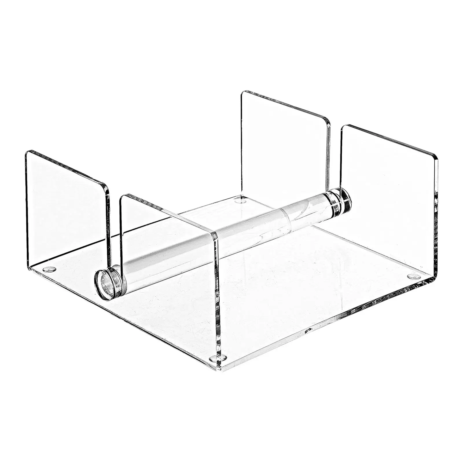 Clear Modern with Center Weighted Bar Rectangle Acrylic Guest Towel Napkin Holder for Dinner Party Buffet Dining Room Kitchen