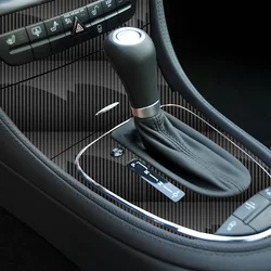 For Mercedes Benz CLS W219 Car-Styling 3D/5D Carbon Fiber Car Interior Center Console Color Molding Sticker Decals Parts