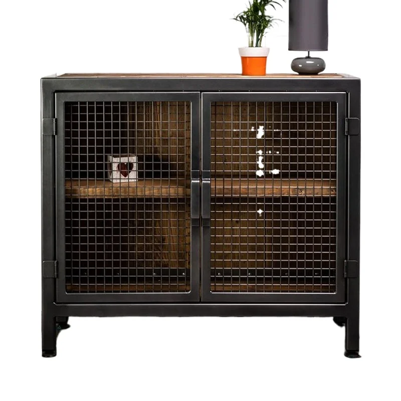 

American creative wrought iron side cabinet, locker entry assembly cabinet