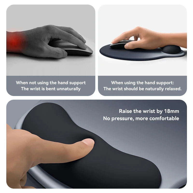 Gradient Mouse Pad Wrist Guard with Logo Female Wrist Guard Mouse Pad Wrist Support Computer Silicone Mouse Pad Wholesale