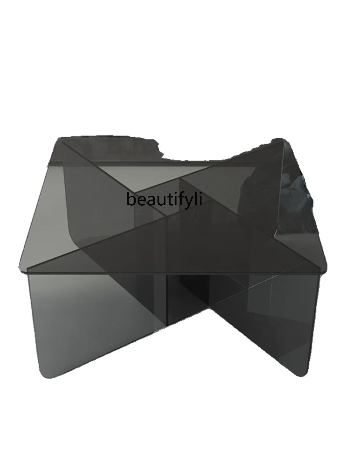 

yj9 Modern Minimalist Square Acrylic Tea Table Small Apartment Living Room Tea Table Small Low Table