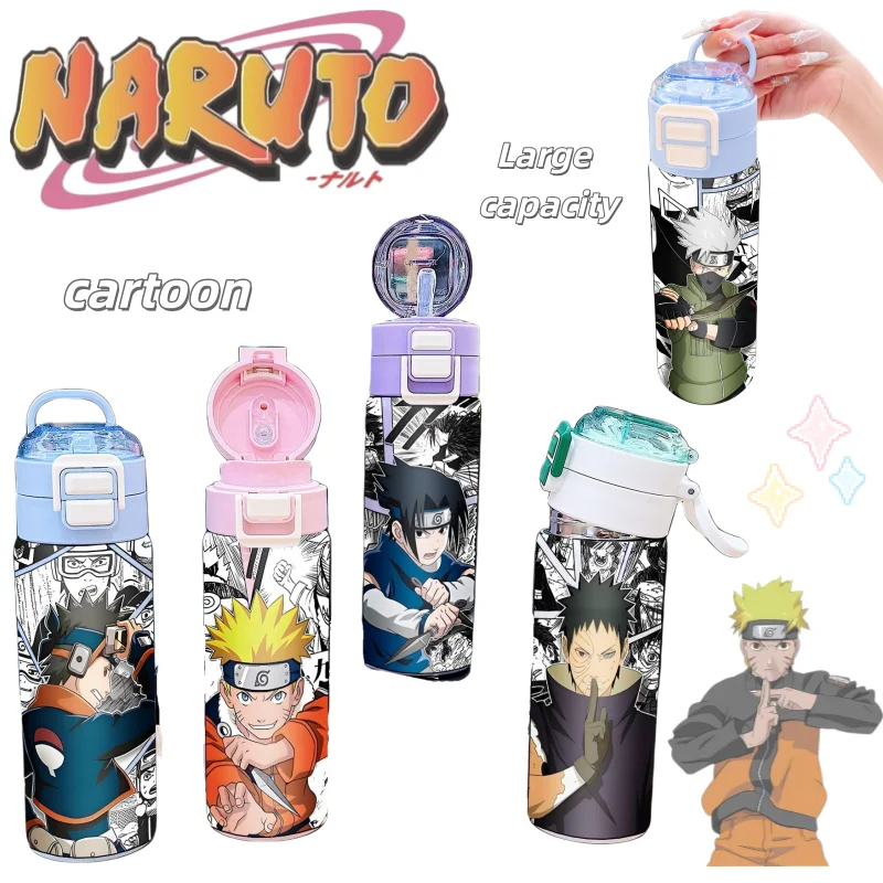 

Naruto Uchiha Sasuke and Uzumaki Naruto thermos cup creative cartoon high-appearance large-capacity simple portable couple cup