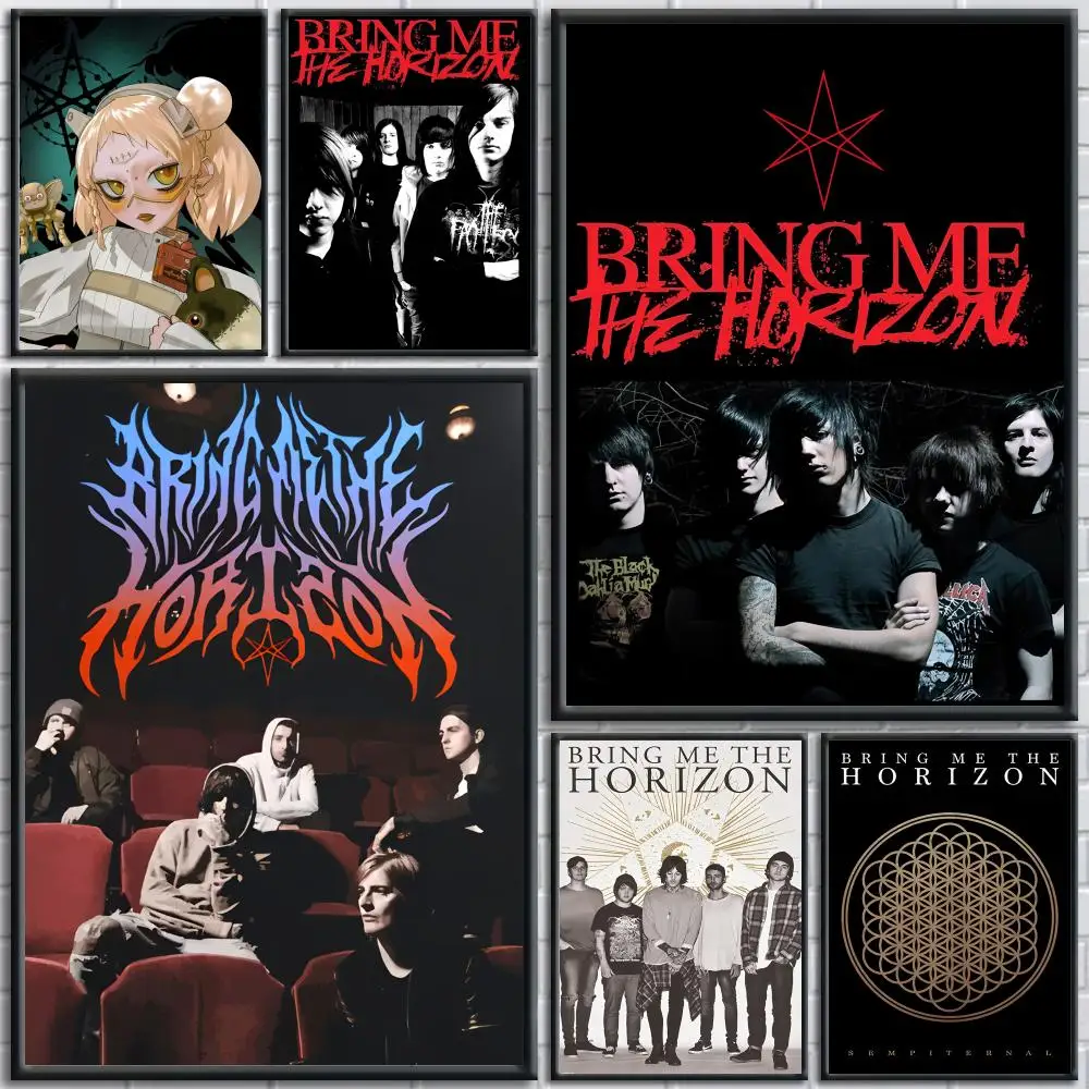Band B-Bring me the Horizon Poster Room Wall Art Decor Waterproof Stickers For Home Bar Bedroom Decoration
