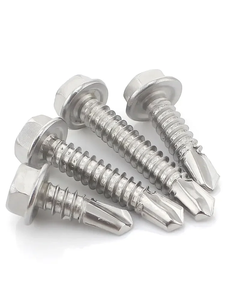 410 Stainless Steel External Hexagonal Self Tapping Drill Tail External Hexagonal Self Tapping Screw