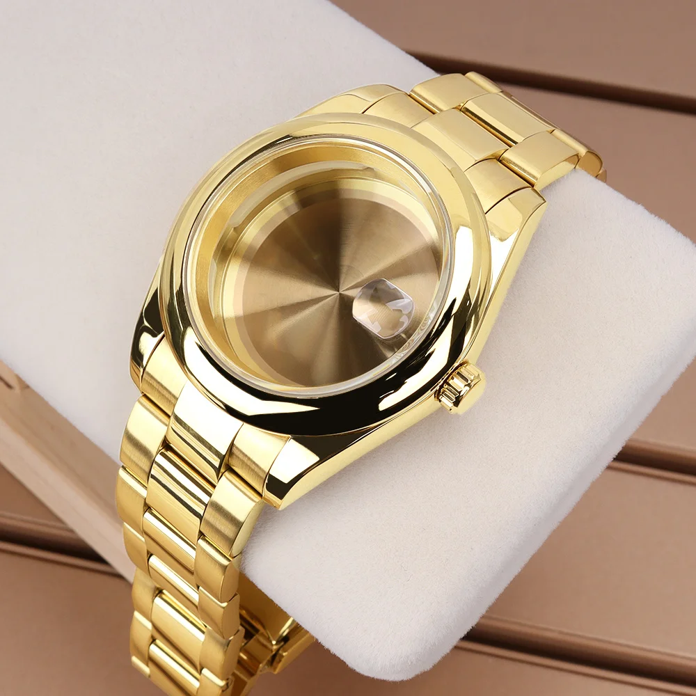 

Round Edge 36mm/39mm Watch Case Watchbands Sapphire For Oyster NH34 NH35 NH36 NH38 4R36 Miyota 8215 28.5mm Dial Glide Lock Clasp