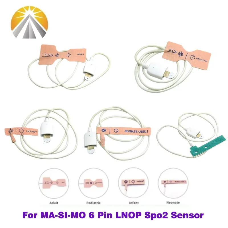 Disposable 6 Pin SpO2 Sensor Redical for Ma-si-mo 1269 LNOP DCI DCIP 0.9 Meter Neonatal Child Pediatric Adult Type Pulse Probe