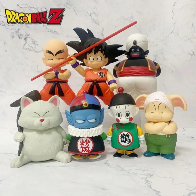 14-21cm Dragon Ball Anime Goku Pilaf Chiaotzu Oolong figura hueca Chaofan Jiaozi Karin Sama Sr. Popo estatuilla modelo muñeca juguete