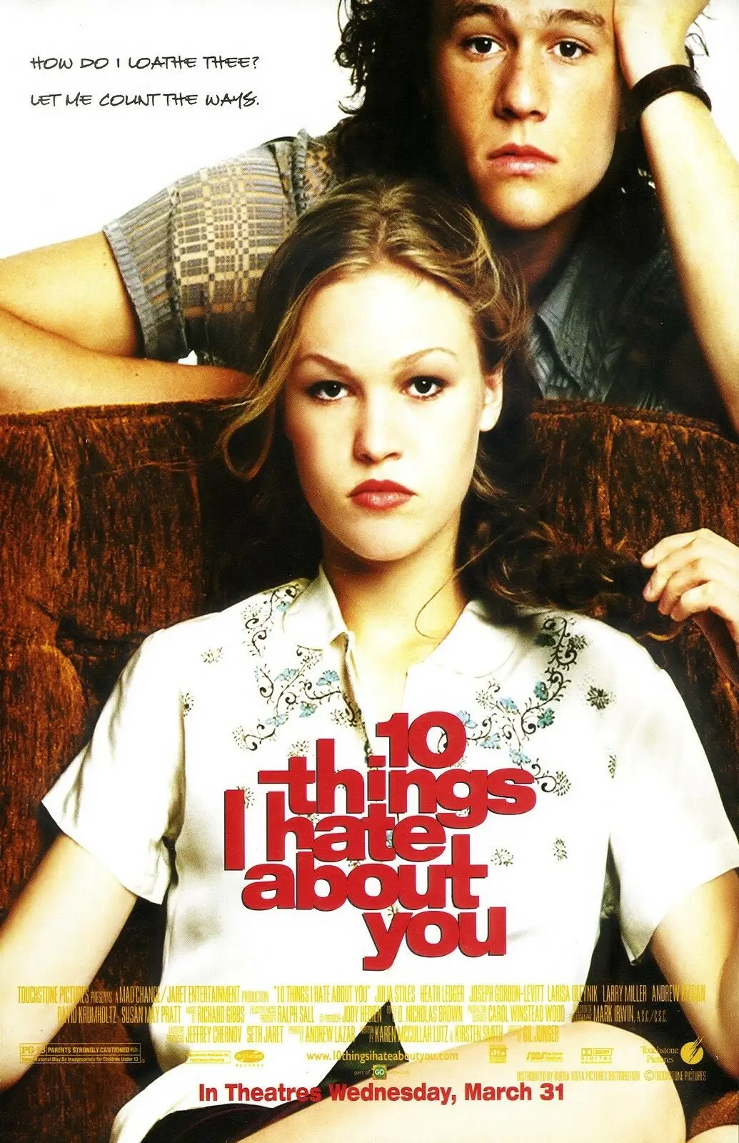 

Картина на холсте с надписью «I Hate About You», 10 вещей