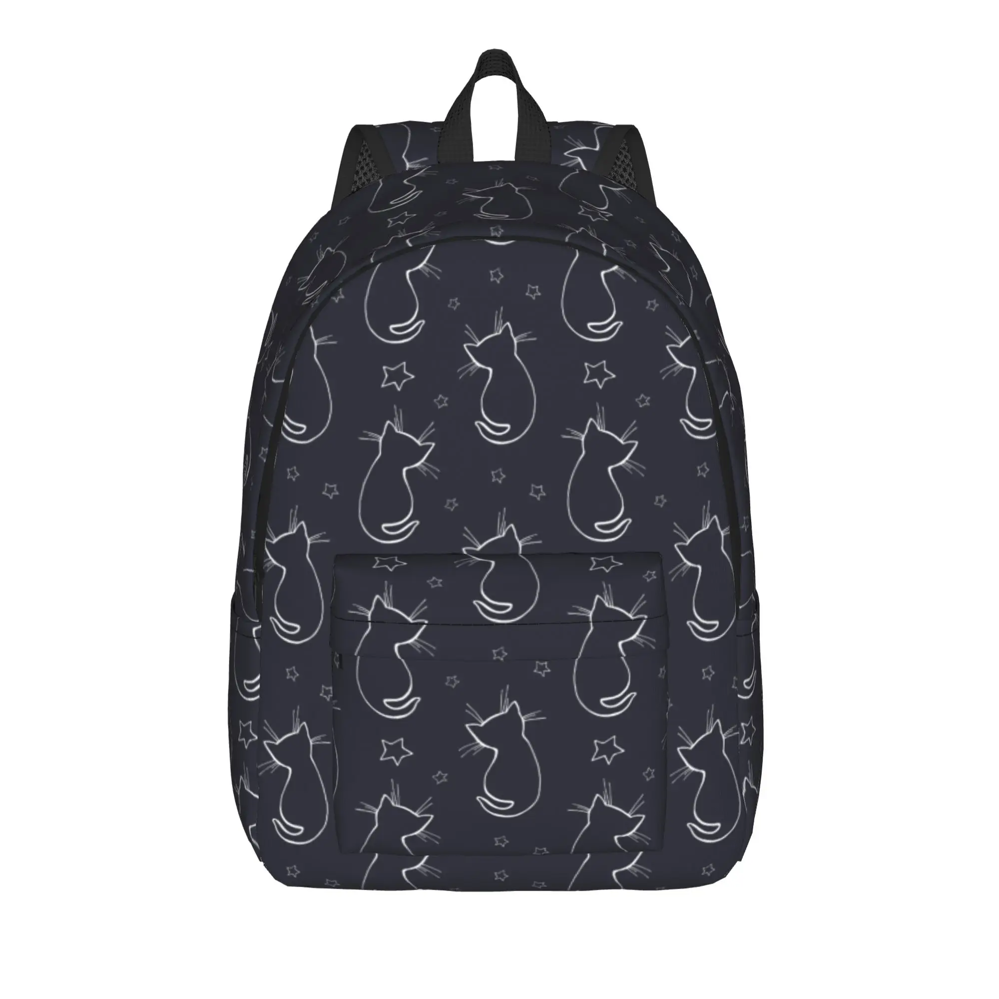 Cartoon Cute Cat Backpack for Men Women Casual High School Work Daypack Animal Laptop Computer Canvas Bags Durable