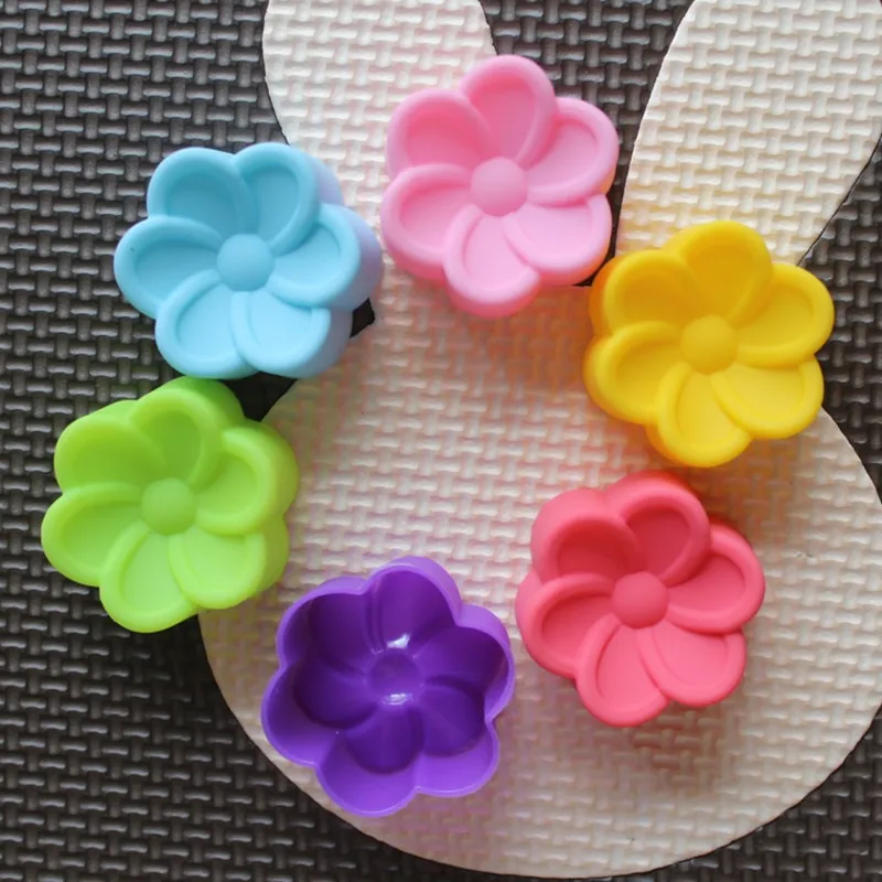 20 יח'\חבילה 3cm 5cm פרח סיליקון עוגת עובש שוקולד עובש DIY cupcake ספינות אפיית כלים מיני סבון עובש