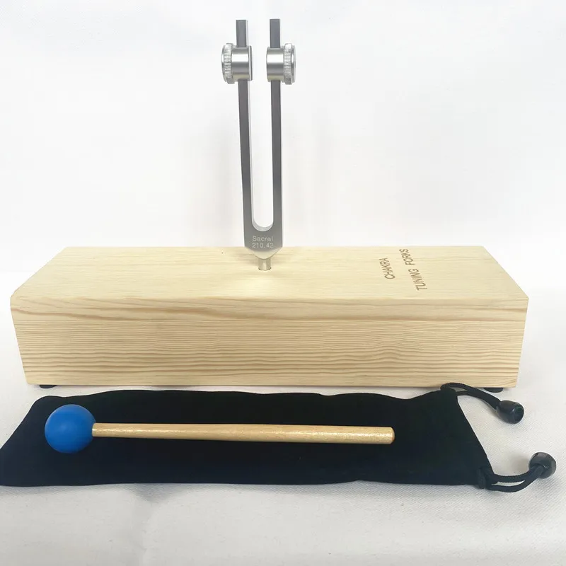 126.22-272.20Hz Healing tuning fork With Wooden Resonance Box for Chakras Healing Therapy Medical Percussion Instruments view 6