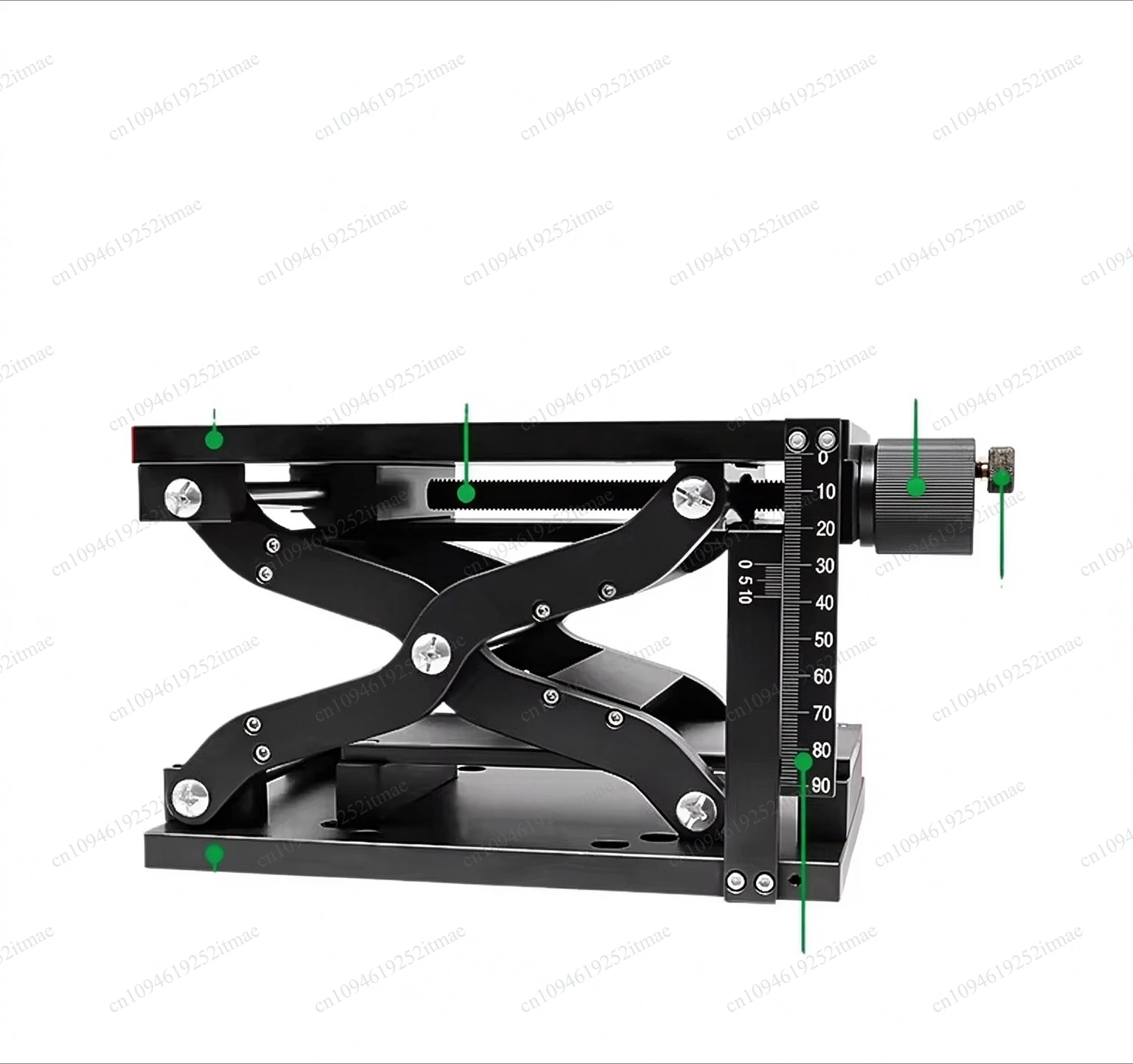 HTZ120 HTZ210 Z Axis Scissor Manual Sliding Table, Vertical Lifting Linear Displacement Platform, 120×80mm / 210×150mm