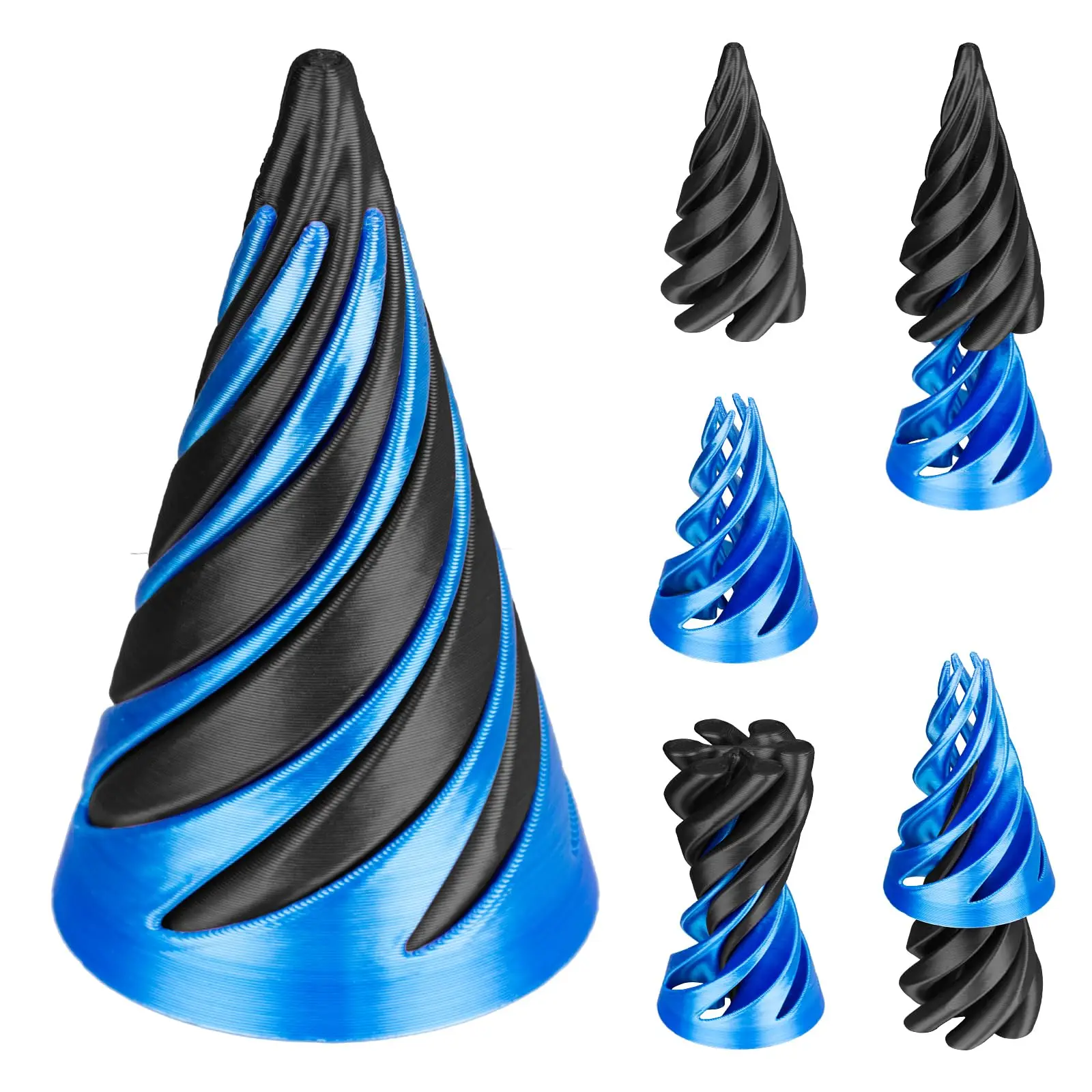 Impossible Pyramid Passthrough Sculpture 3D Printed Spiral ConeToy Spiral Cone Fidget Toy Pass Through Pyramid Model Anxiety Kid