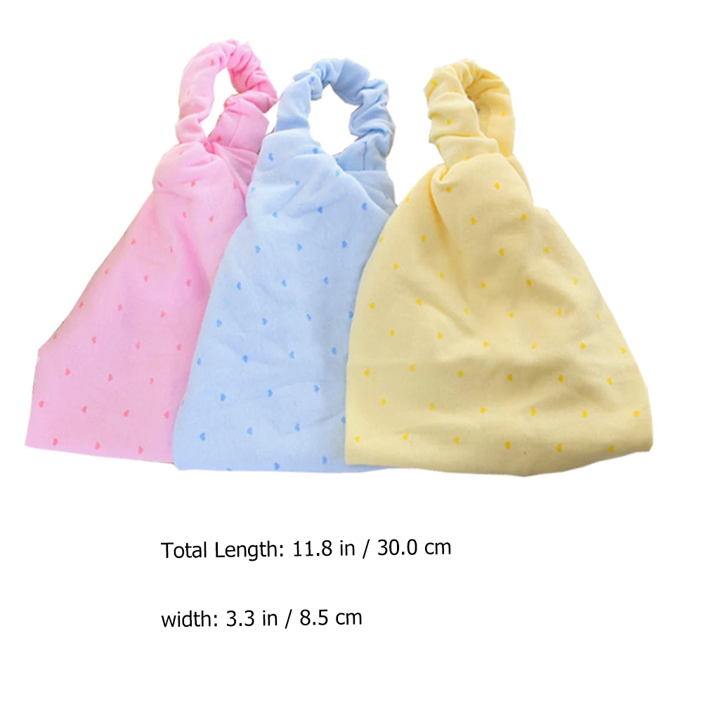 

3PCS Confinement Cotton Windproof Warm Comfort Random Color Women Women Cotton Headscarf Lady Hairbands Postpartum