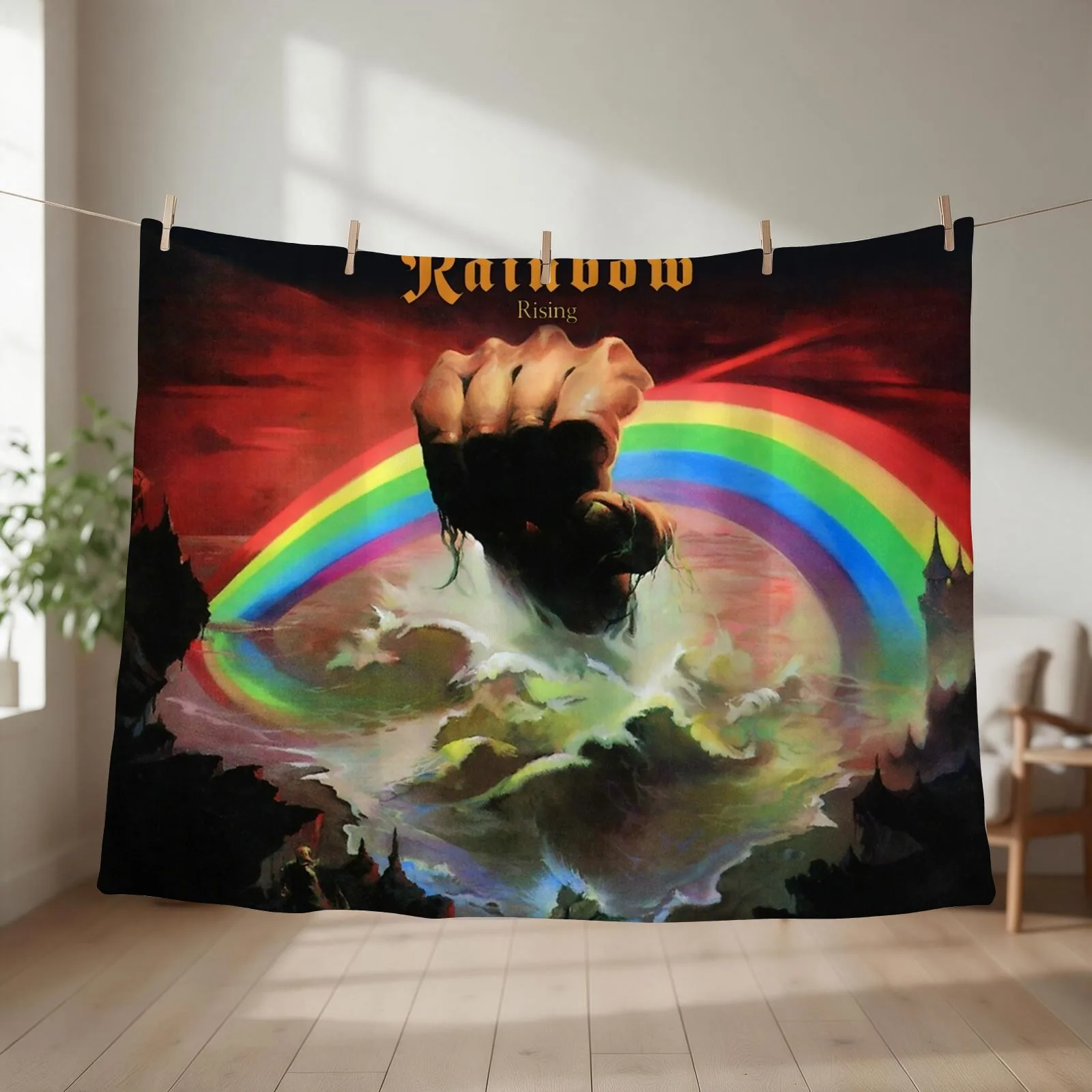 Rainbow Rising: Classic Perfection Throw Blanket Large valentine gift ideas heavy to sleep Picnic Blankets