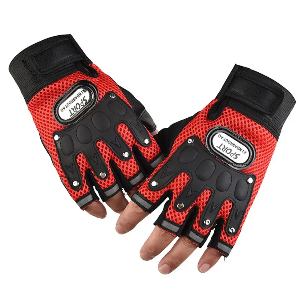 1Pair Fingerless Gloves Half Finger Men Gloves Anti-Slip Outdoor Sports Bicycle Gloves Riding Gloves